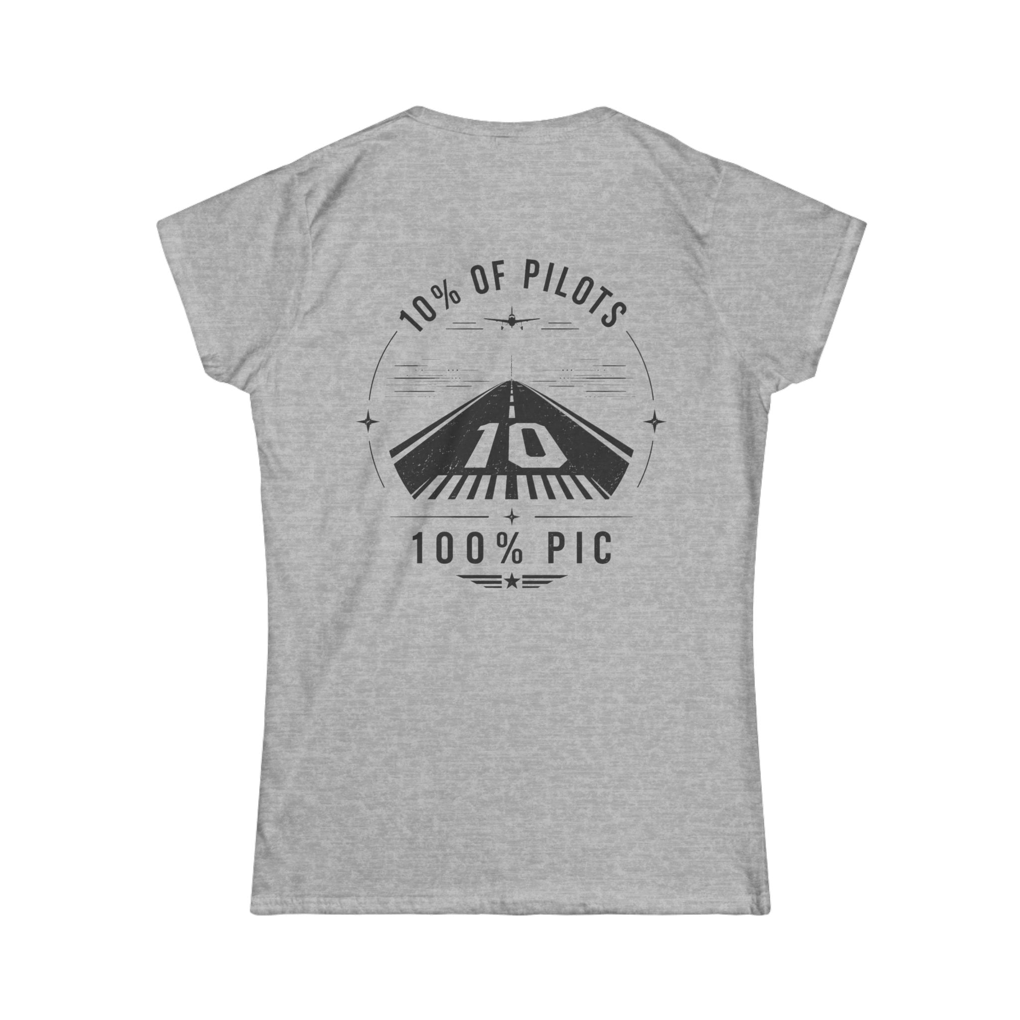 10% of Pilots. 100% PIC. Women's Tee