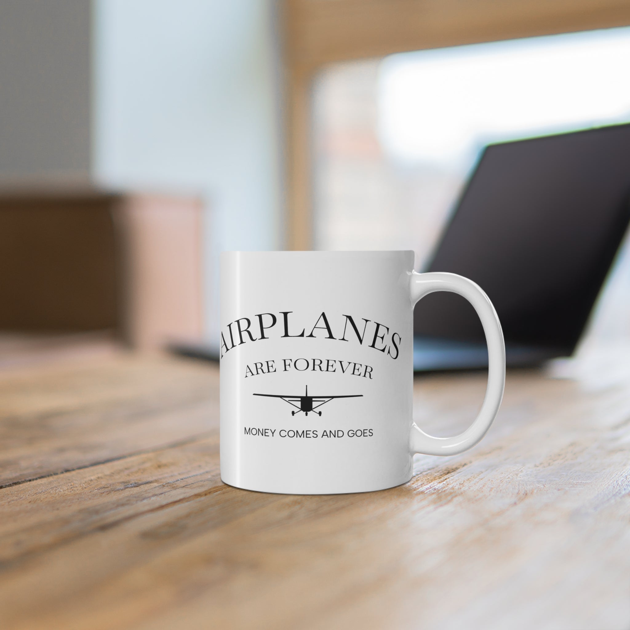 Aviation Mug - “Airplanes Are Forever” Vintage Plane Coffee Mug (11oz)
