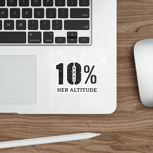 10% Her Altitude Die-Cut Sticker — Empowering Female Pilot / Aviation Decal