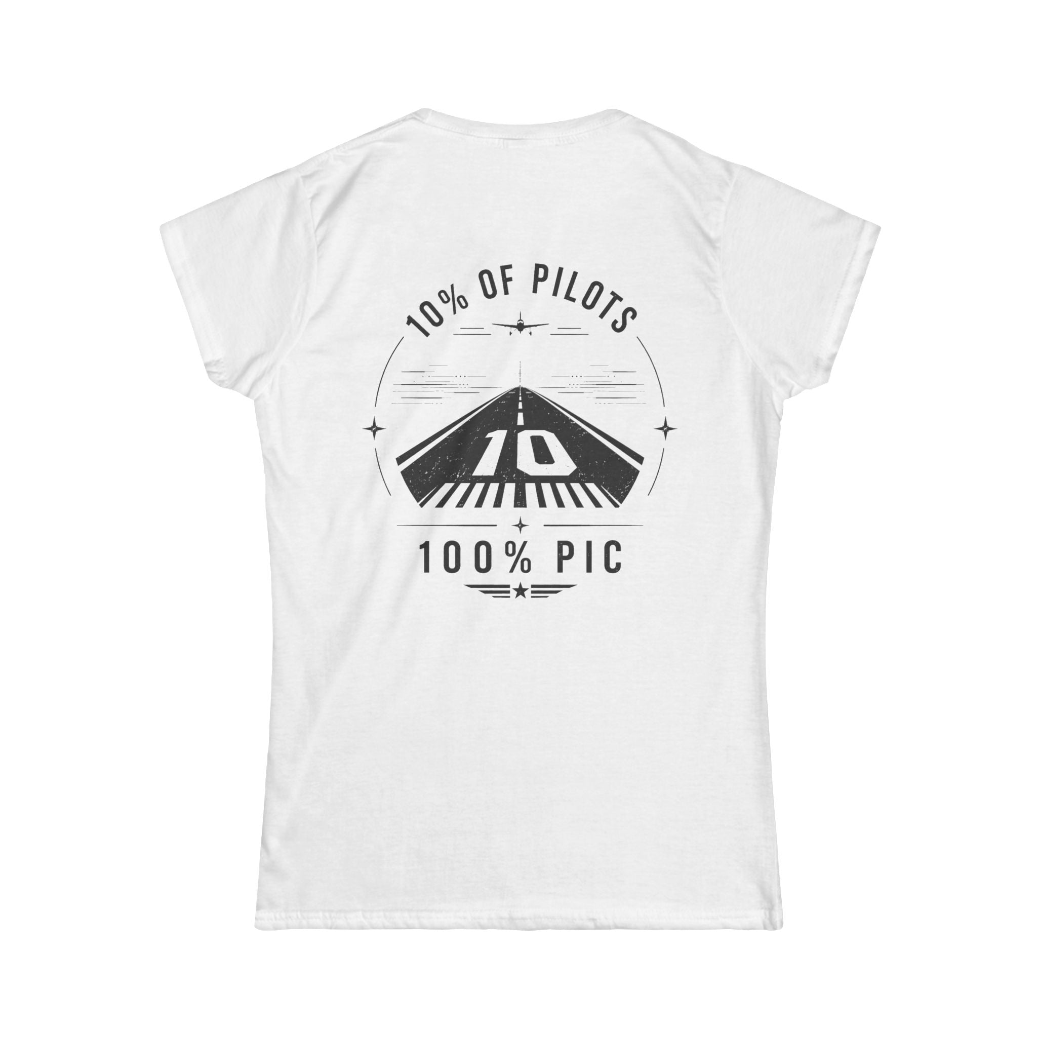 10% of Pilots. 100% PIC. Women's Tee