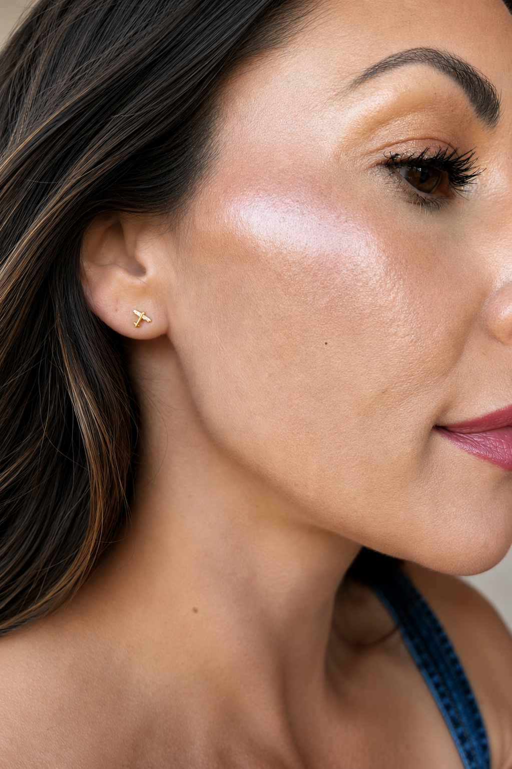 Tiny Stud Airplane Earrings